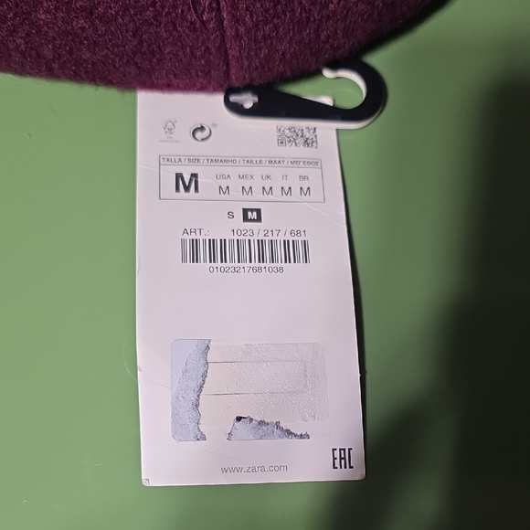 Zara Purple Wool Cap - Picture 2 of 5